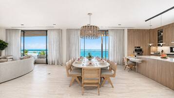 Luxury Apartment, 5 Bedrooms, Ocean View | Private kitchen | Full-size fridge, microwave, oven, stovetop