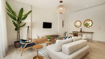 Luksus-loftsværelse - balkon - udsigt til have | Opholdsområde