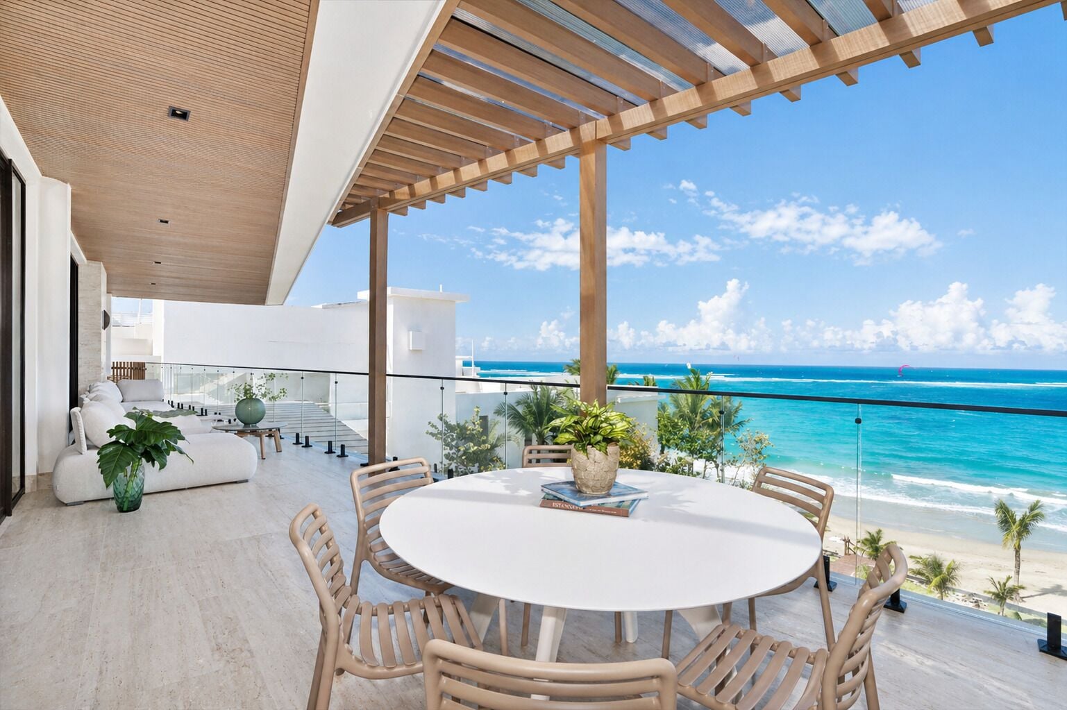 Luxe appartement, 5 slaapkamers, uitzicht op oceaan | Terras