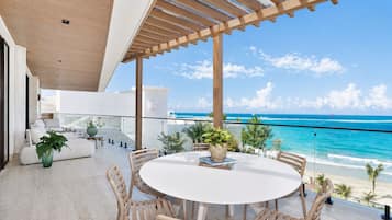 Luxe appartement, 5 slaapkamers, uitzicht op oceaan | Terras