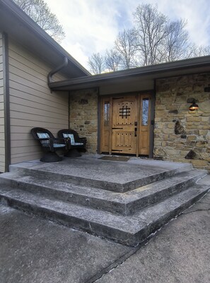 Exterior detail - Secluded, Private Brown County Retreat! 8.5 Acres, 3BR, 3BA, Near Bloomington! (Nashville)