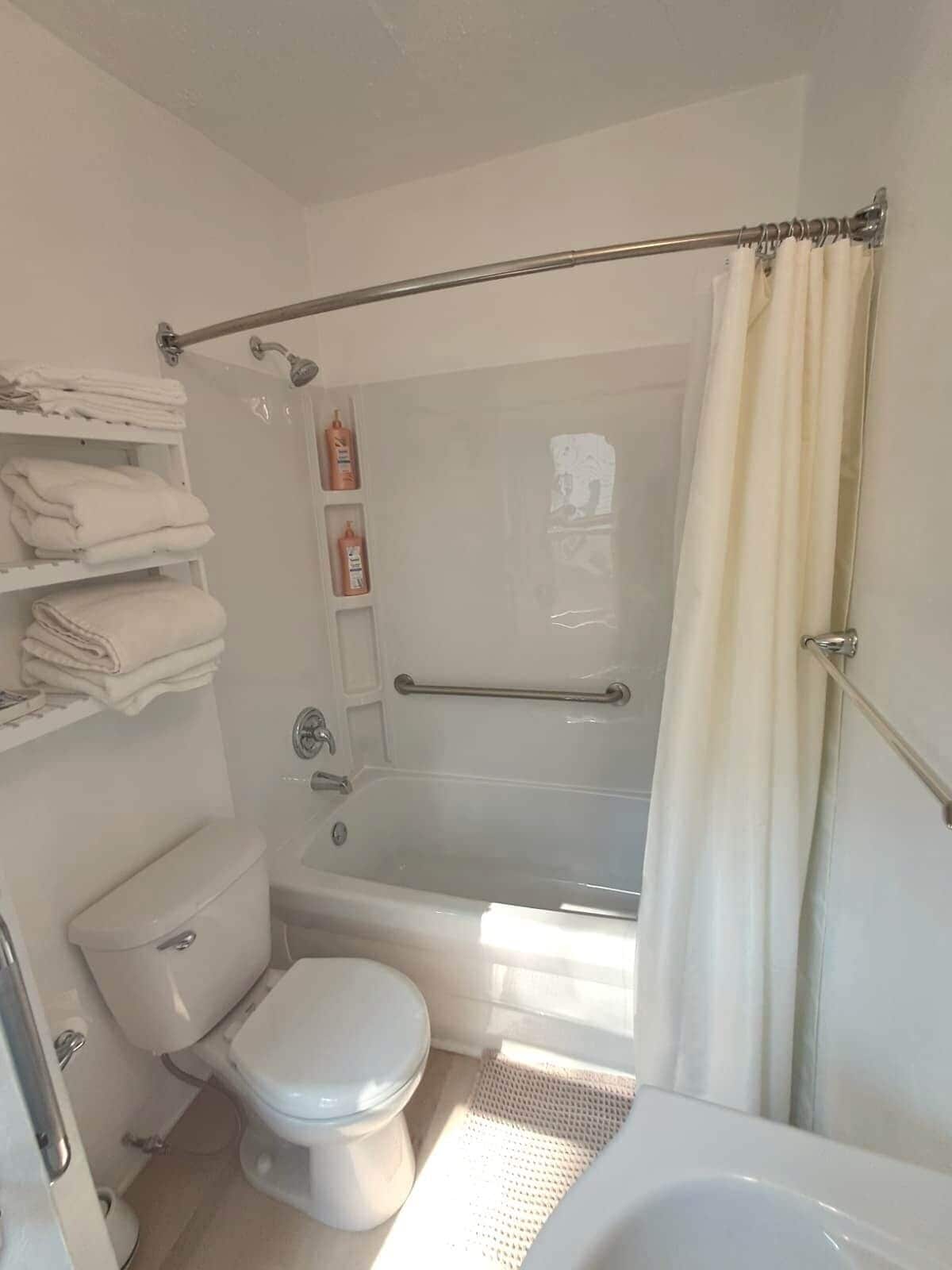 Hair dryer, towels