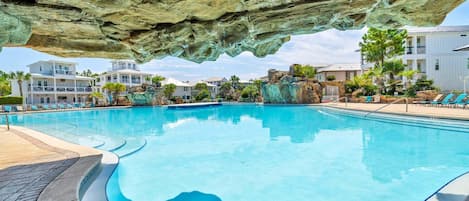 A heated pool