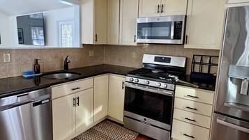 Microwave, oven, stovetop, dishwasher