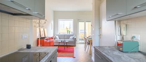 Fridge, oven, stovetop, dishwasher