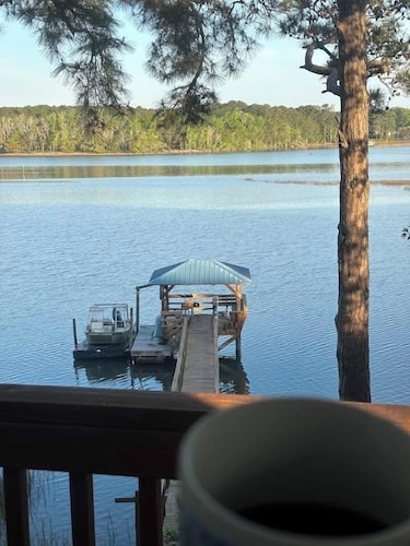 Shallotte Riverfront Two-Bedroom Home w/ Private Dock Minutes from Area Beaches
