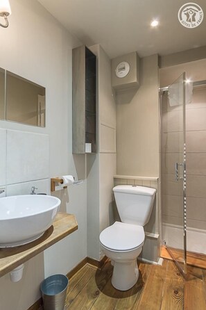 Shower, hair dryer, towels - CHALET MAISON CARAMEL (LANDRY)