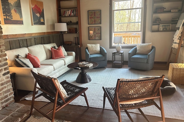 Larger cabin living room