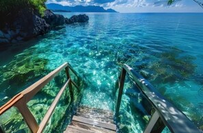 Luxury Bungalow, Balcony, Ocean View | View from property - International Eco Resort (Mansuar Island)