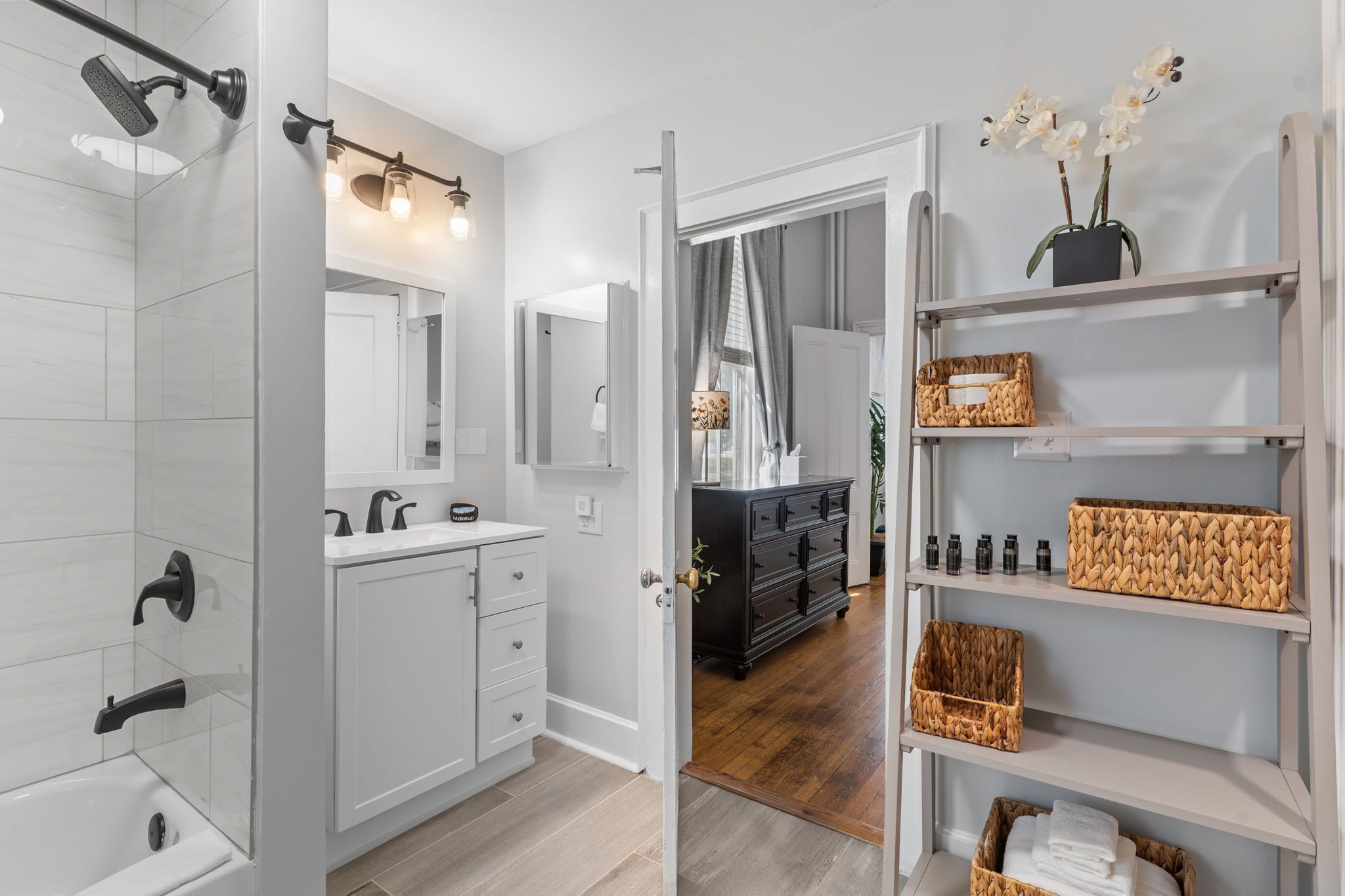 Eco-friendly toiletries, hair dryer, towels, soap
