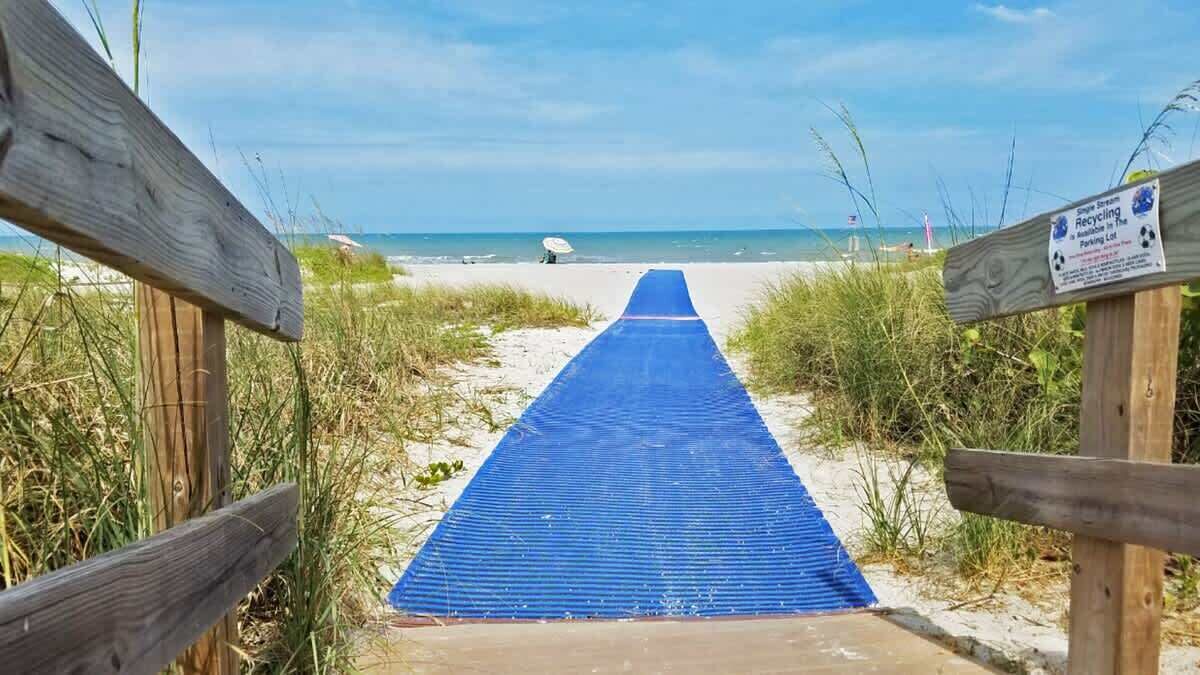 Vlak bij het strand