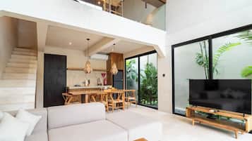 Villa Deluxe, patio, vistas a la piscina | Zona de estar