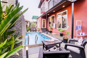 Outdoor pool - ELIVAAS 3 BHK Aamy Villa with Pvt Pool (Mawal)