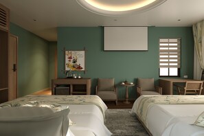 Kamar Keluarga, balkon, pemandangan halaman