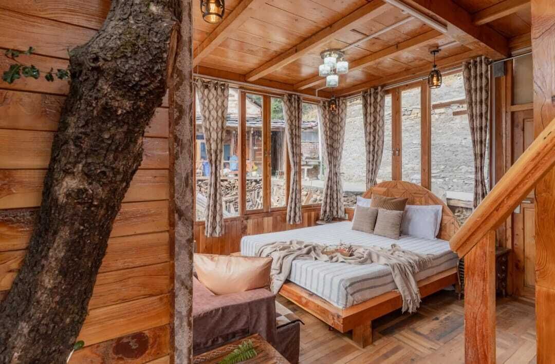 Maisonnette, uitzicht op bergen