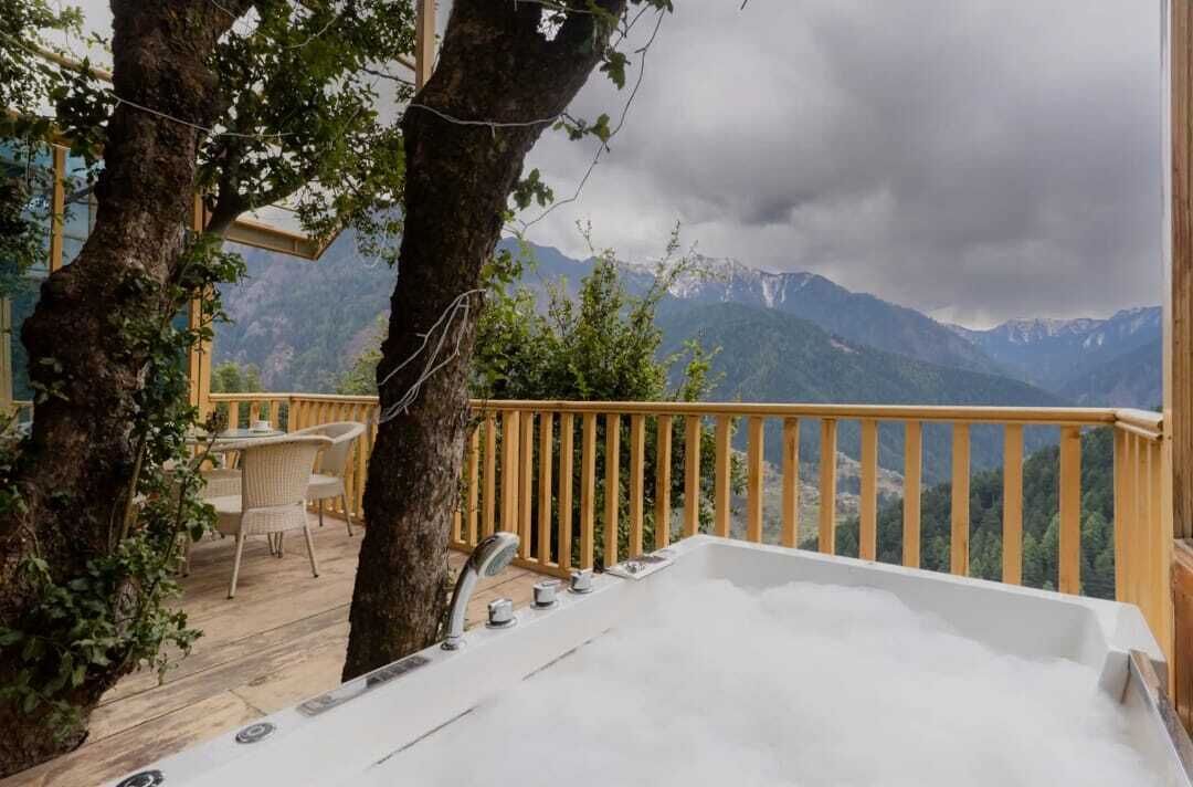 Premium Tent, Mountain View | Bathroom | Shower, soap, shampoo, toilet paper