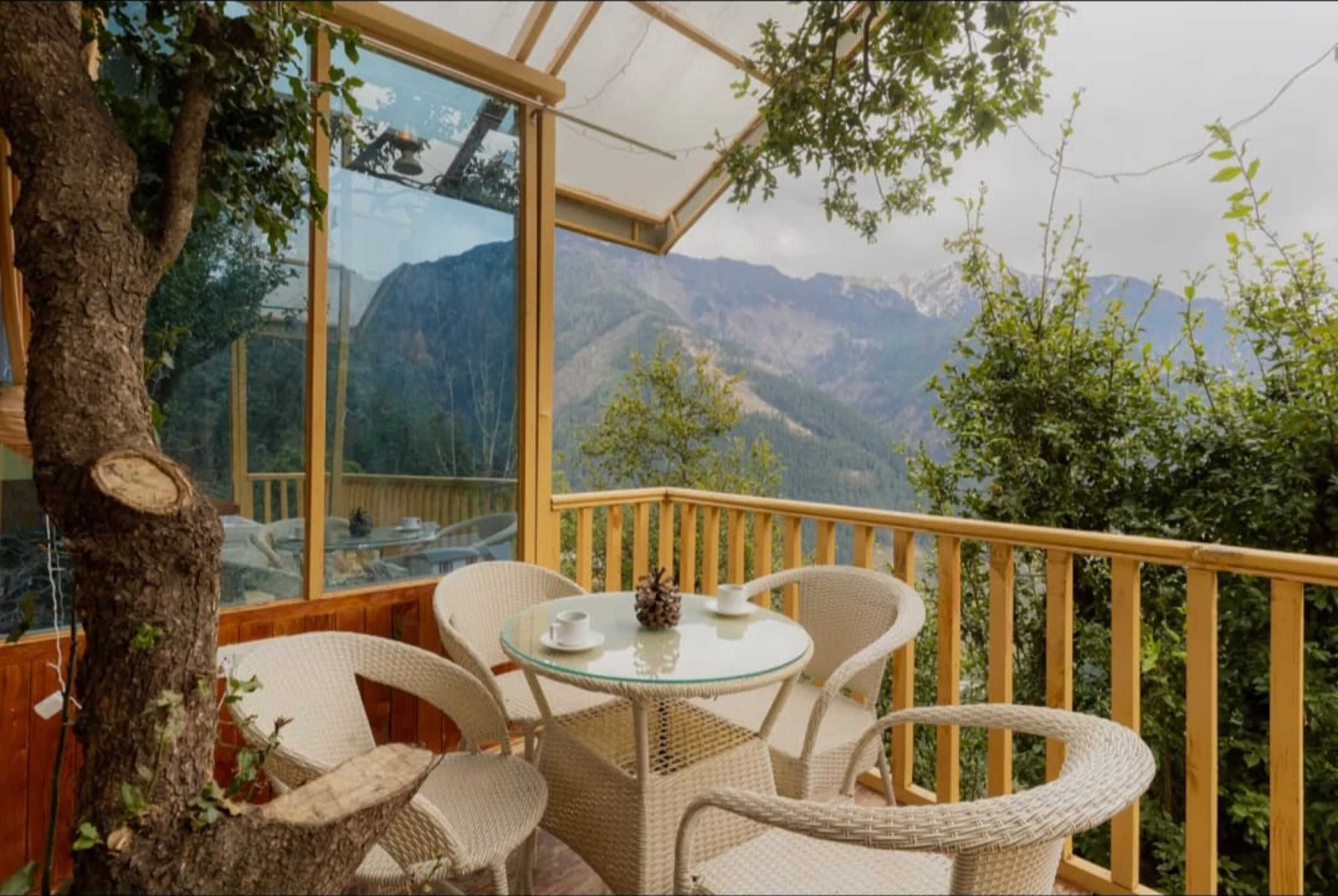 Barraca premium, vista para a montanha