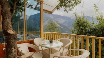 Barraca premium, vista para a montanha