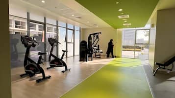 Comfort Apartment, Balcony, City View | Fitness facility