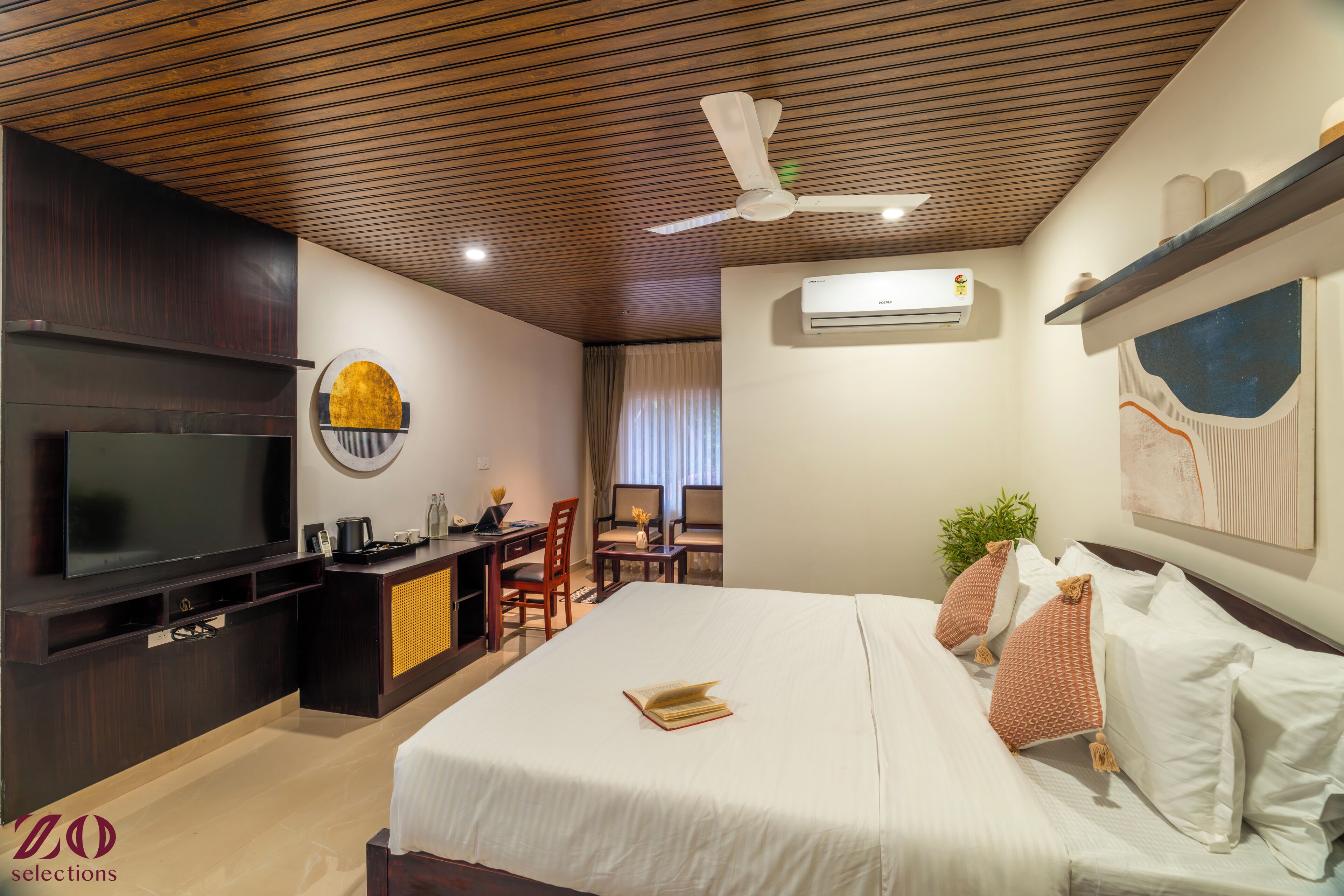 Cottage Supérieur, balcon, vue piscine