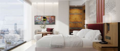 Premier Double Room | In-room safe, iron/ironing board (on request), WiFi (free)