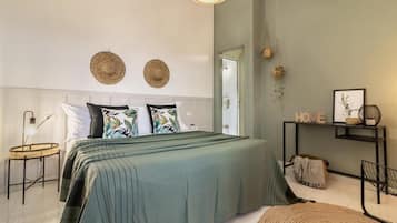 Apartment, Balkon, Gartenblick