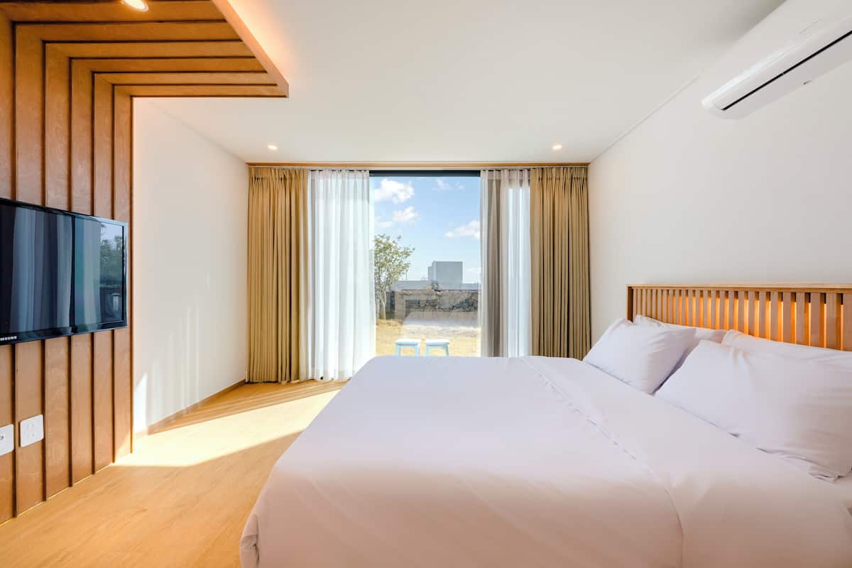 Quarto casal econômico, vista para o pátio