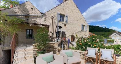 Villa de luxe La Jonchère, Piscine vue sur les vignes Beaune