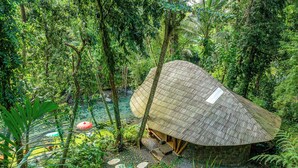 华丽小屋, 阳台, 河景 | 办公桌、笔记本电脑工作区、免费 WiFi、特色装修