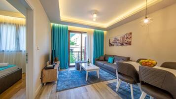 Departamento Premium, vista a la montaña | Área de sala de estar