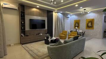 Economy appartement, balkon, uitzicht op stad | Woonruimte