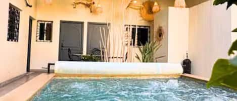 A heated pool