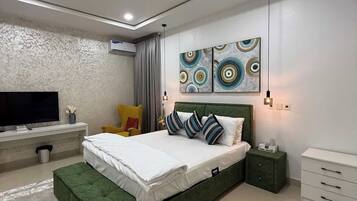 Familienapartment, Balkon, Stadtblick