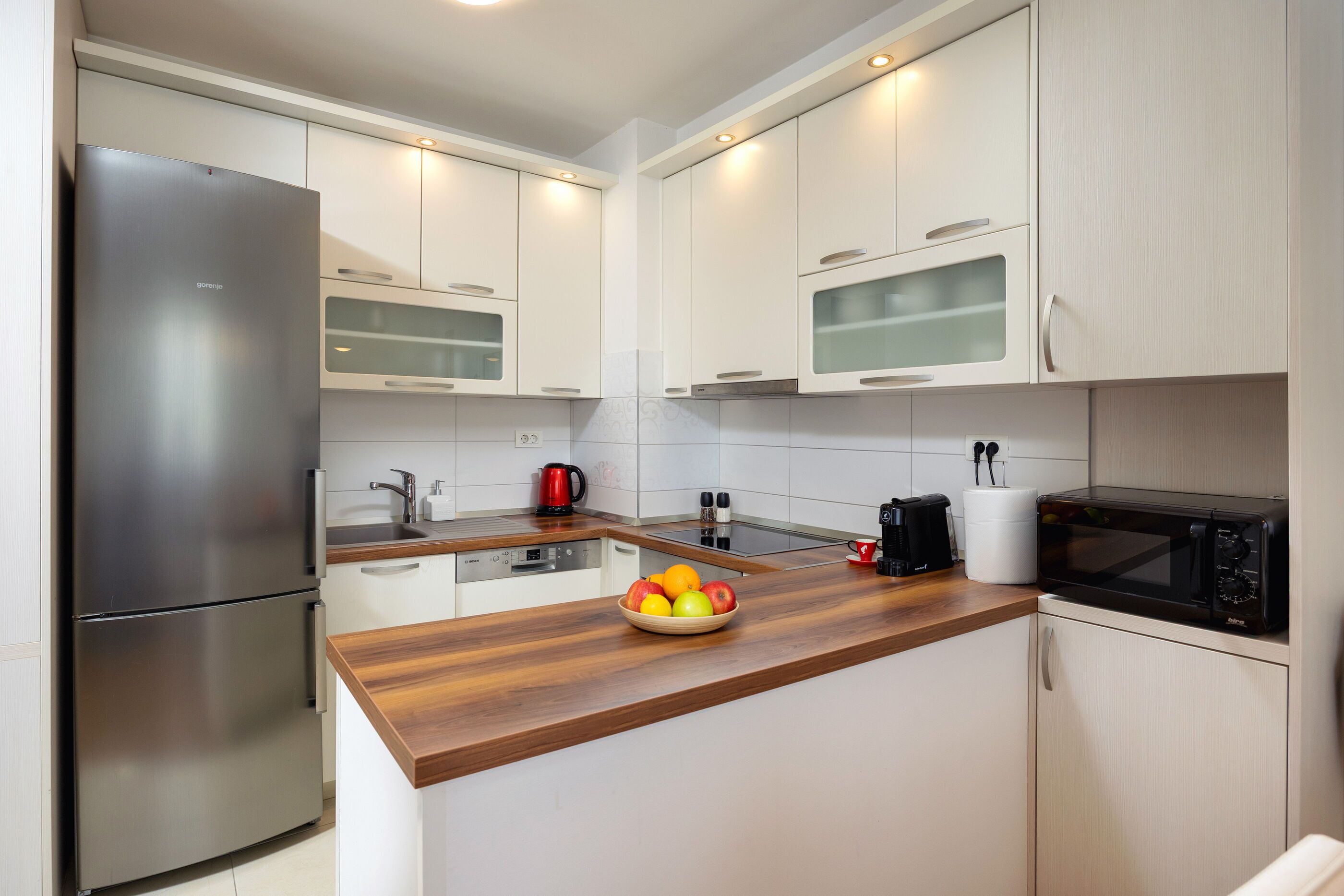 Apartment (A1) | Private kitchen | Espresso maker, fridge, microwave, oven