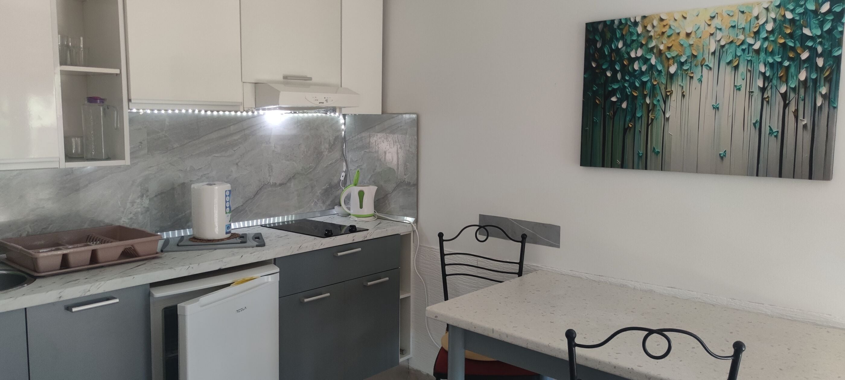Studio (A1) | Private kitchen | Fridge, oven, stovetop, electric kettle