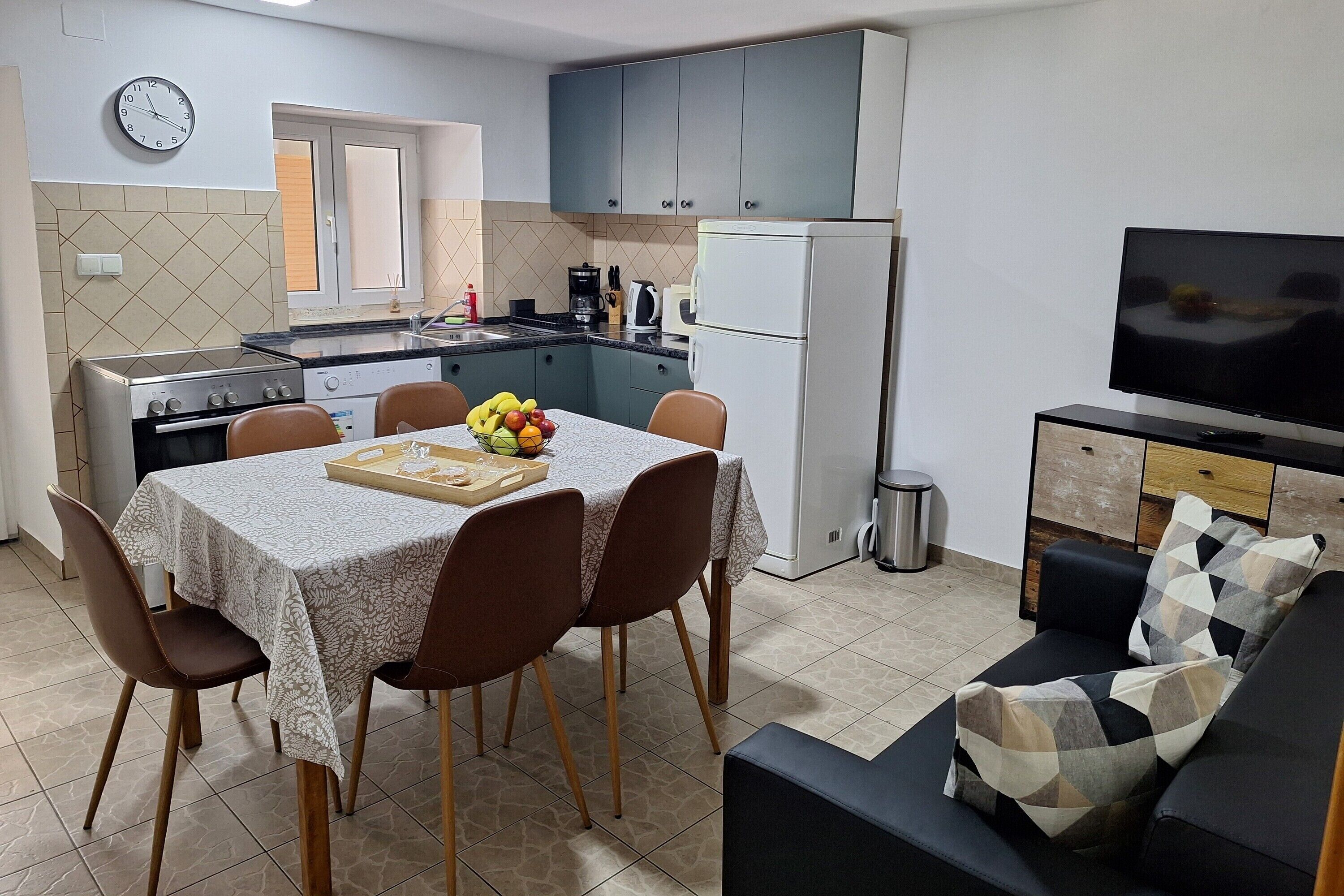 Family House, Multiple Bedrooms (Holiday Home Hidden Hill Lopar) | Private kitchen | Fridge, microwave, oven, stovetop