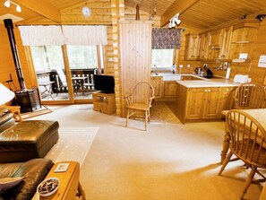 Fireplace - Cozy Lodge 8 with Woodburner (Louth)