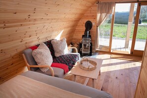 Fireplace - Glamping Pod 2 Presence, 1 bed (Scarborough)