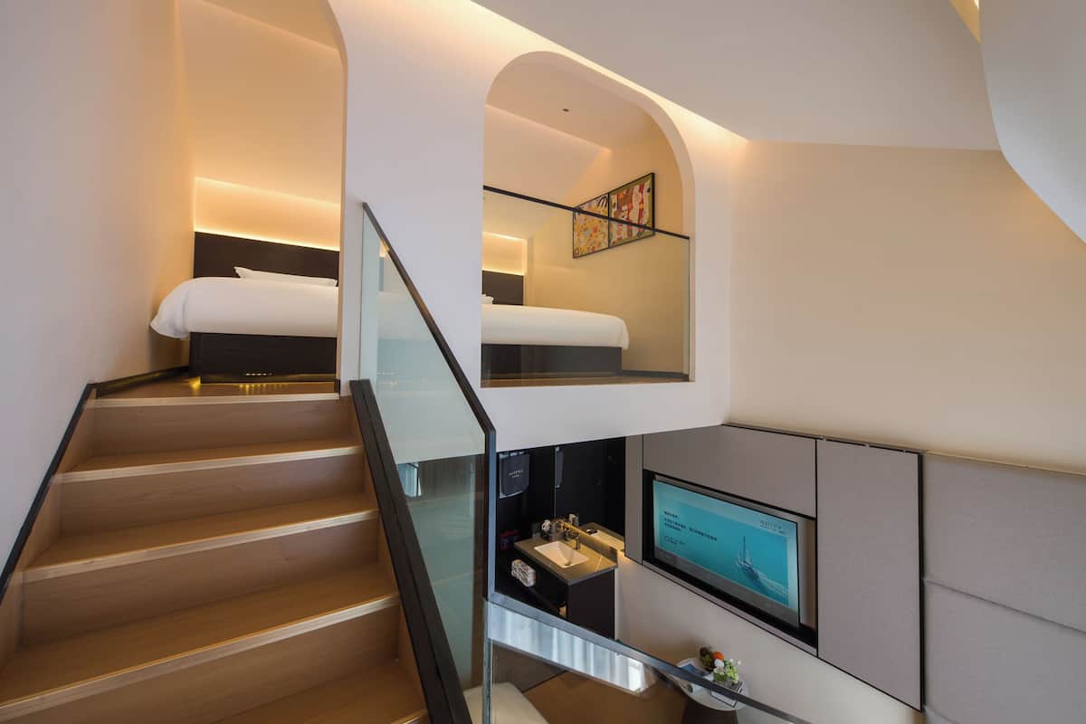 Luxury Triple Room, City View | Desk, laptop workspace, blackout curtains, soundproofing