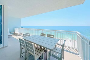 Outdoor dining - Colonnades 1403 | Completely updated! Gorgeous condo, beachfront, sleeps 12! (Gulf Shores)