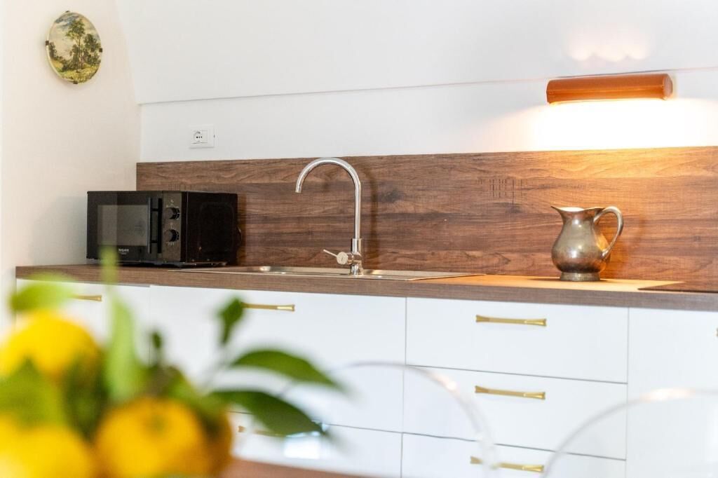 Superior-Apartment, Terrasse, Gartenblick | Eigene Küche