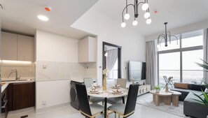 Deluxe Apartment | Living area - Vogue | Skyz by Danube near Dubai Miracle Garden (Dubai)