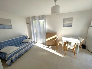 Living area - Studio cabin terrace facing sea - 4 guests (Argelès-sur-Mer)