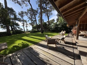 Terrace/patio - Villa with pool, pets allowed - 8 guests (Lège-Cap-Ferret)