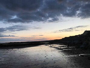 Vlak bij het strand