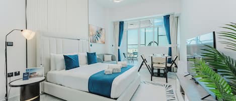 Estudio exclusivo, 1 cama Queen size, alberca privada, vista a la ciudad