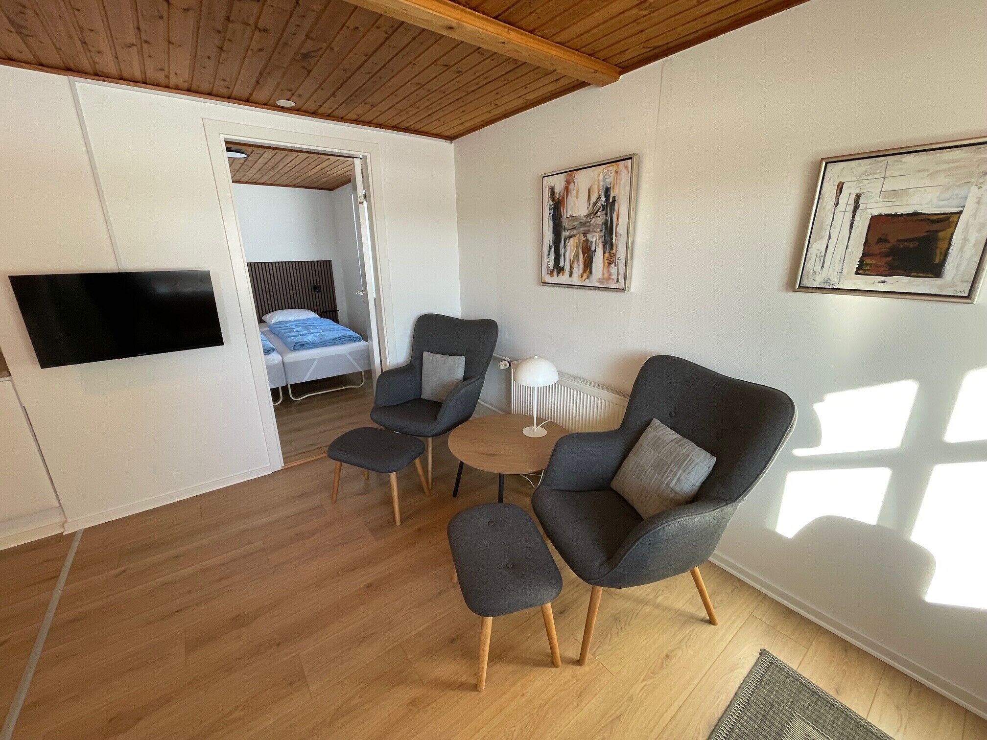 Classic-lejlighed - udsigt til have