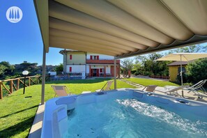 Terrace/patio - Tuscan Olive Grove Retreat with Hot Tub & Medieval Village Views (Toscana)