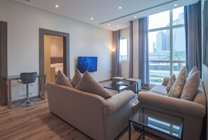 Apartment, City View | Living area - Darent Royal Two Bedroom Kafd View Al Ghadir (Riyadh)