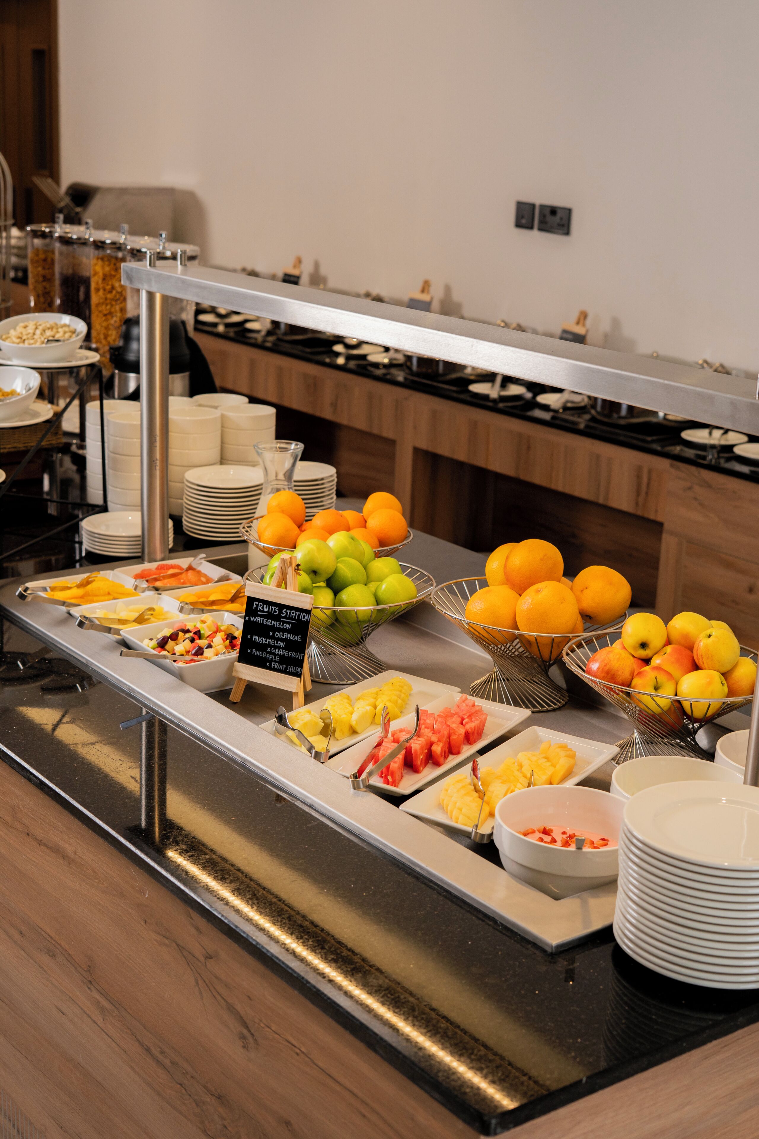 Tägliches Frühstücksbuffet gegen Gebühr